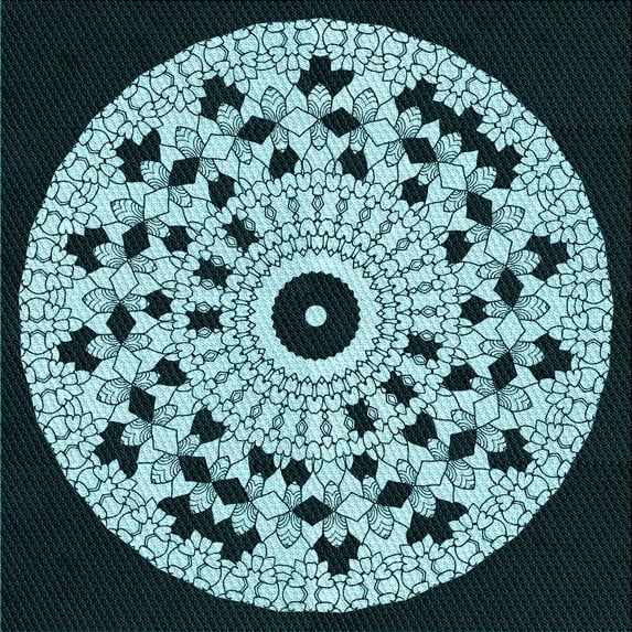 Ahgly Company Machine Washable Indoor Square Transitional Deep Teal Green Area Rugs, 4' Square