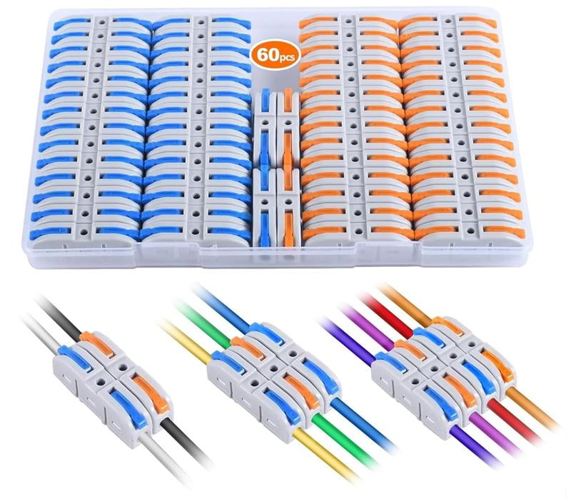 25pcs Conductor Compact Connectors Lever Wire Nut Electrical