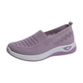 thumbnail image 6 of Rokment Womens Orthotic Walking Shoes with Arch Support Spring Fall Casual Knit Slip on Nursing Tennis Loafers Lightweight Comfortable Mesh Non Slip Work Sneakers for Woman Purple Size 6, 6 of 7