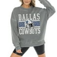 thumbnail image 3 of Women's-Gameday Couture Gray Dallas Cowboys Vintage Wash Oversized Crewneck Fleece Pullover, 3 of 5