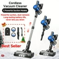 thumbnail image 3 of MAX 70Kpa Cordless Stick Vacuum 45min Runtime 50.72oz Dust Cup for Home, 3 of 13
