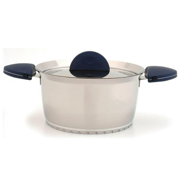 BergHOFF Stacca 8" Stainless Steel Covered Casserole, Blue