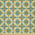 thumbnail image 2 of Ambesonne Vintage Fabric by the Yard Microfiber, Abstract Origami, 5 Yards, Orange Teal Cream, 2 of 2