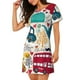thumbnail image 2 of Fotbe London Symbols Bata de Dormir para Mujer con Estampado, Camisón de Algodón de Manga Corta, Ropa de Dormir Casual, 2 of 6