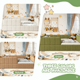 thumbnail image 4 of Bellemave Queen Size Montessori Floor Bed, Upholstered Teddy Fleece Child Bed Frame with High Rails, 2-in-1 Daybed with Slats for Toddler Boys Girls, No Box Spring Needed,Green, 4 of 8