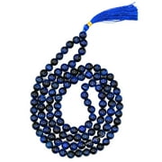 Blue Tiger Cats Eye Mala Beads - 108 Prayer Beads Japa Mala