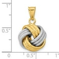 thumbnail image 3 of Pendentif Nœud d'Amour Poli en Or 14k Deux Tons, 3 of 4