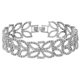 thumbnail image 2 of Rhinestone Bracelet 1Pcs Silver with Gorgeous Leaf Design for Wearing, 2 of 3