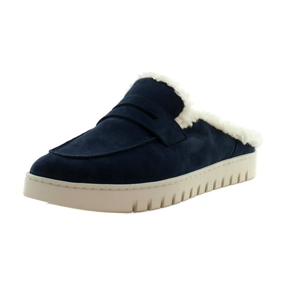 Vionic Uptown Mule Women's Loafers & Slip-Ons Peacoat Nubuck Leather Size 8.5 W