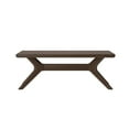 thumbnail image 4 of Plank+Beam Solid Wood Cross Leg Rectangular Coffee Table, 48" Coffee Table for Living Room, Walnut, 4 of 8