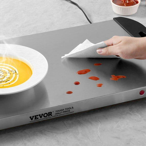 Adjustable Temp Electric Warming Tray, Stainless Steel Buffet Food Warmer – 16 Inch