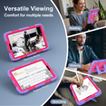 thumbnail image 3 of Case for Samsung Galaxy Tab A11 2025/A9 2023 8.7 inch Model (SM-X110/X115/X130/X135) Contrast Color Multiple Protection Cover With Foldable Stand and Shoulder Strap, 3 of 8