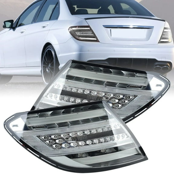 Mescukay 1 Pair LED Rear Lamp Lights for 2008-2014 W204, Car Taillight Assembly, Replace 2049060603, 2049060604