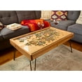 thumbnail image 6 of Rustic Puzzle Coffee Table with removable glass top - includes 2 hidden drawers - 24x36", 6 of 11