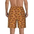 thumbnail image 3 of KLL Dachshund And Ball Men's Casual Summer Beach Shorts Hawaiian Shorts with Pockets-Large, 3 of 5