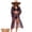 Red, variant on Women's Three Piece Bikini Set Sexy Multi Color Printed Mesh Cover Up Swimsuit for Beach Party,Black,L