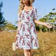 thumbnail image 4 of Vestido de verano de manga corta con diseño moderno en blanco y negro y círculos descentrados para mujer, vestido de fiesta, vestido de noche para mujer., 4 of 7