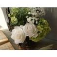 thumbnail image 5 of Artificial Flowers Silk Roses Fake Babys Breath Flower Eucalyptus Leaves Berries Arrangements Wedding Bouquet Indoor Home Faux Plants Décor (White Without Vase), 5 of 5