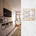 thumbnail image 5 of Yayeee Rocker Switch Wall Plate 3-Gang 6.5"x4.6" Home Decorative Outlet Cover, Pink Seashell, 5 of 6