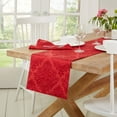 thumbnail image 6 of Town & Country Living Lexington Table Runner 15"x90" Rectangle, Stain Resistant Machine Washable Cotton/Polyester, Damask Red, 6 of 6