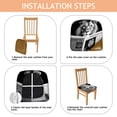thumbnail image 4 of Lion Reading Newspaper Seat Covers for Dining Room Chairs Set Of 6,Stretch Printed Washable Chair Seat Cover with Elastic Ties and Button,Removable Waterproof Couch Cushion Covers, 4 of 6