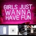 thumbnail image 3 of Letrero decorativo LED Dracey Girls Just Wanna Have Fun, 21 x 38 cm, 3 of 7