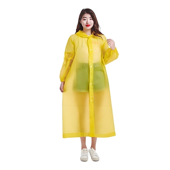Rain Ponchos with Hoods and Sleeves Water Resistant Poncho EVA Rain Coat Reusable Rain Coats Rainwear for Women Men