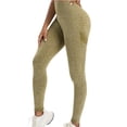 thumbnail image 3 of Women's High Waist Tummy Control Yoga Pants, Soft Stretch Fabric Slim Fit Long Pants, Body Shaping Tights for Fitness, Running, Workout, Casual Wear, Lounge & Daily | TruHer,Army Green L, 3 of 7