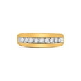 thumbnail image 2 of 10kt Yellow Gold Mens Round Diamond Wedding Single Row Band Ring 1/2 Cttw, 2 of 4