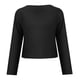 thumbnail image 5 of Pantalones YUEHAO para mujer, traje de lino y algodón, cómodos pantalones con cordones, top de color liso (negro), 5 of 8