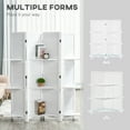 thumbnail image 5 of HOMCOM 4 Panel Wood Privacy Screen Room Divider with 3 Shelves 67" White, 5 of 9