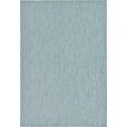 thumbnail image 1 of Unique Loom Solid Collection Casual Transitional Indoor and Outdoor Flatweave Area Rug, 7' x 10', Aquamarine/Light Blue, 1 of 2