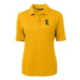 thumbnail image 2 of Women's Cutter & Buck Gold Salt Lake Bees Virtue DryTec Eco Pique Recycled Polo, 2 of 3