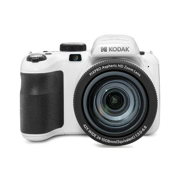 Kodak PIXPRO Astro Zoom AZ421 16MP Digital Camera (White) with Kodak 32GB SD Card and Focus DSLR Camera Accessory Bundle (3 Items)