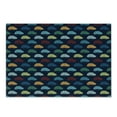 thumbnail image 1 of Cars Cutting Board, Mini Vintage Vehicles on the Road Driving Cars with Various Vibrant Colors, Decorative Tempered Glass Cutting and Serving Board, Small Size, Dark Blue Aqua Mustard, by Ambesonne, 1 of 1