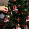 thumbnail image 3 of Christmas Tree Bell Ornaments 6PCS, Painted Jingle Bells with Hanging Rope for Xmas Tree, Indoor Outdoor Festival Hanging Pendants, 3 of 4