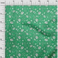 thumbnail image 3 of oneOone Cotton Jersey Green Fabric Scissor Diy Clothing Quilting Fabric Print Fabric By Yard 58 Inch Wide, 3 of 6