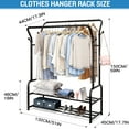 UNTIMATY Heavy Duty Clothing Garment Rack, Double Rail Freestanding