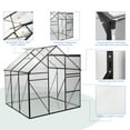 thumbnail image 6 of Walk-in Greenhouse for Outside, 6x6FT Polycarbonate Green House Aluminium Alloy, High Light Transmittance Polycarbonate, 5-Level Adjustable Vent, Additional 10 Side Supports, Sliding Door, 6 of 8