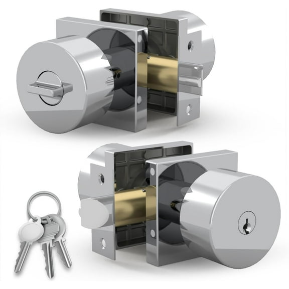 Mega Handles | Suana Entry Knob | Polished Chrome