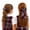 Burgundy Plaid - Burgundy Gray White #54, variant on back to School Uniform matching Coordinating Long Tail & Mini hair Bow set, Small 3.5" Alligator Clip + Jumbo 5"x8" French Barrette,Dark Navy and Red Plaid #36 & 37