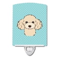 thumbnail image 1 of Carolines Treasures BB1196CNL Checkerboard Blue Poodle Ceramic Night Light, 1 of 1