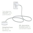thumbnail image 2 of Cordinate Decor 6ft. Braided Extension Cord Tabletop Switch, 41095, 2 of 8