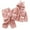 Pink, variant on 3-11Y Toddler Girls Boys Winter Warm Flannel Pajamas Set Fleece Cute Hooded Sleepwear Nightwear Long Sleeve Button Down Top with Pants Coffee