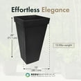 thumbnail image 4 of Tierra Verde 2 Pack Self Watering Planter, Symphony, 15"W x 28"H, Black, 4 of 12