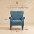 thumbnail image 2 of BELLEZE Accent Chair Armchair for Living Room - Allston (Baby Blue), 2 of 7