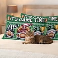 thumbnail image 3 of Fall Rugby Outdoor Waterproof Pillow Covers, Modern Abstract Gnomes Green Decorative Rectangle Throw Pillowcase Sofa Cushion Sham for Patio/Couch/Chair, 20"x12" 2 Pack, 3 of 8