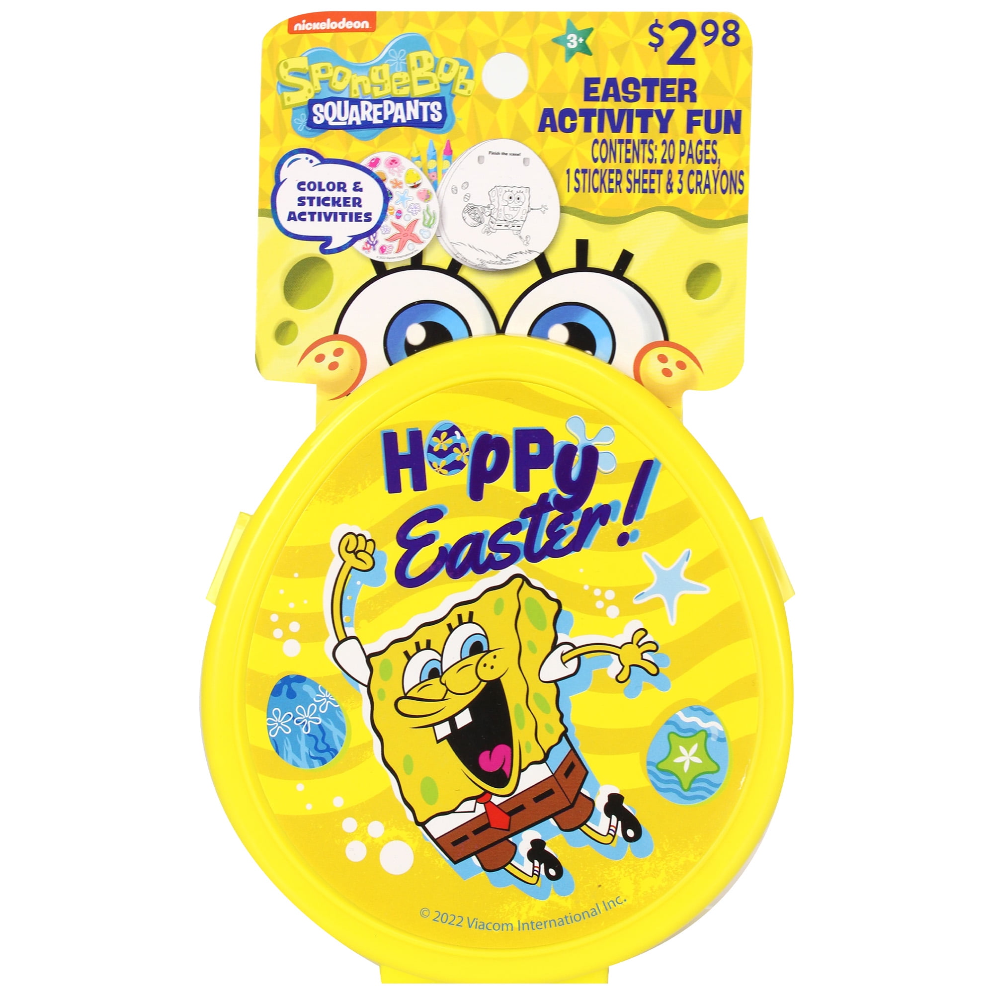 Spongebob Squarepants Stickers Decal Sheet 6.5" x 4" Nickelodeon NEW