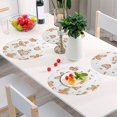 thumbnail image 6 of Ryvnso Watercolor Christmas Round Plate Mats Dining Table Placemat Set of 4 for Holiday Decoration, 6 of 7