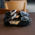 thumbnail image 4 of SYNPOS Little Kids Girls Sandals Glitter Rhinestone Dress Sequins Princess Low Heels Party Dance Shoes, 4 of 6